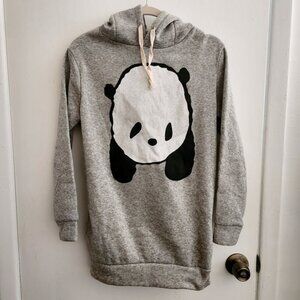 Women's Gray Panda Pullover w/ Ears on Hoodie